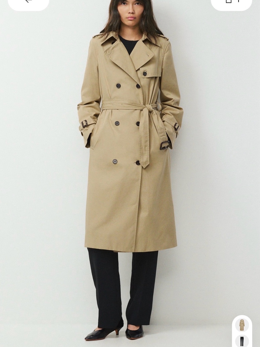 Classic Women's Trench Coat - Beige